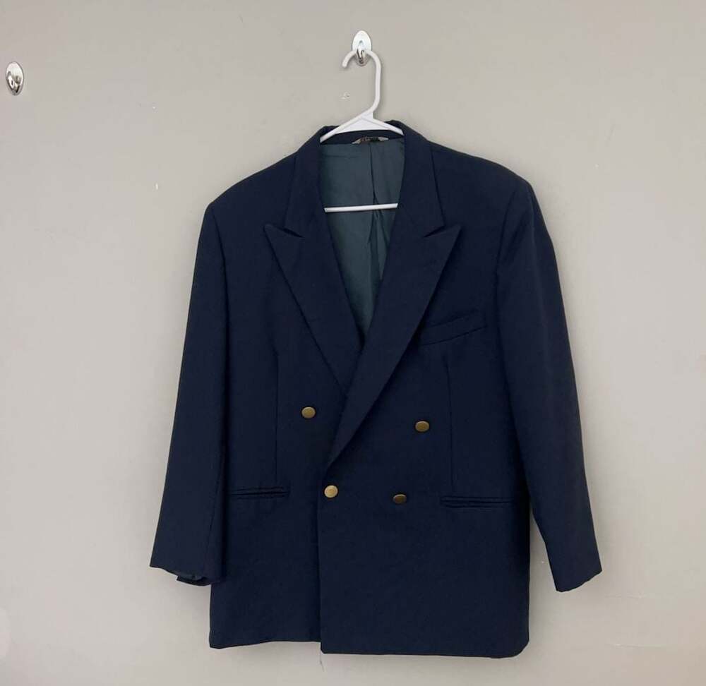 Hunt Valley Vintage Navy Double Breasted Blazer Men's 40S